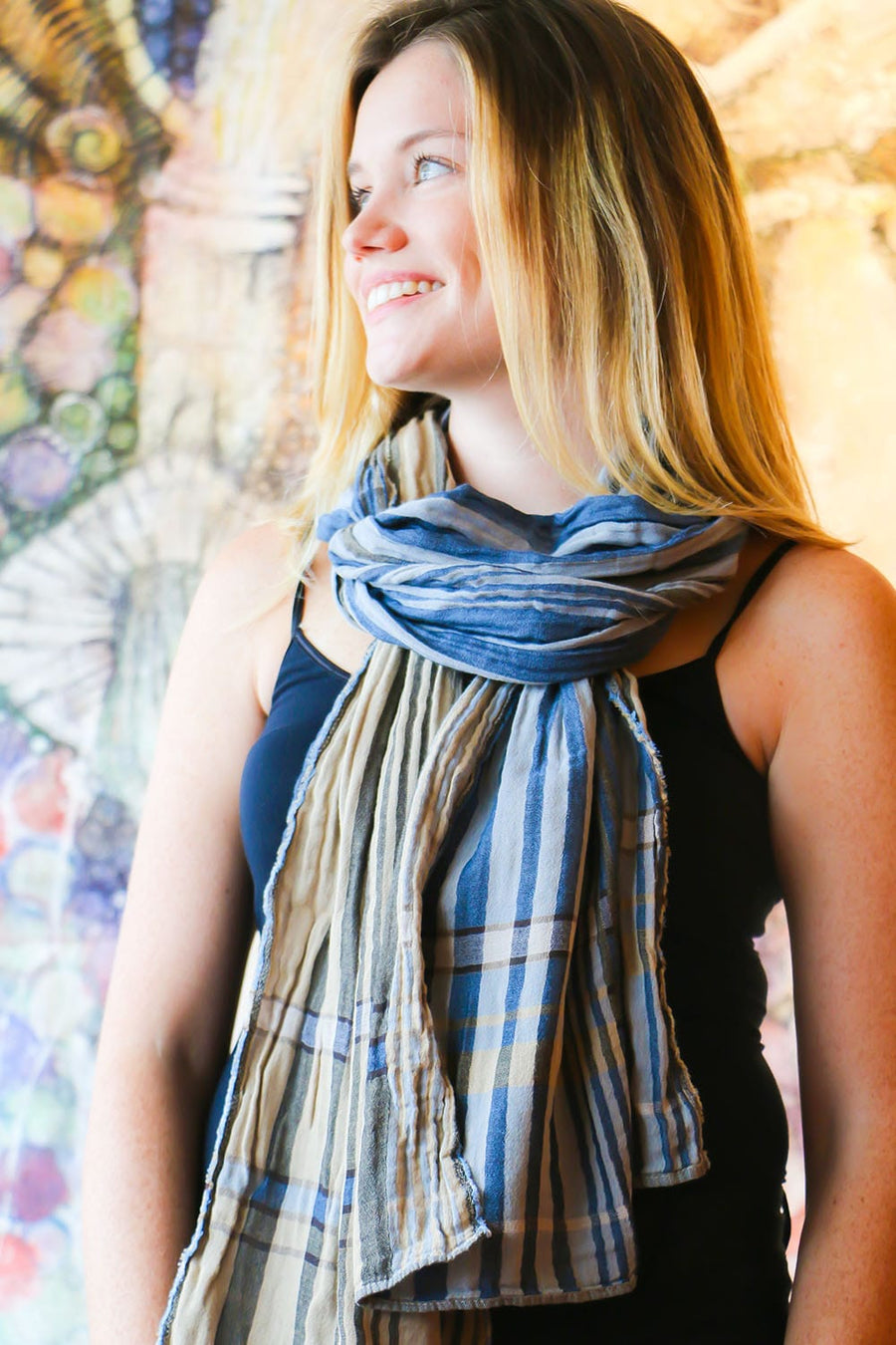 Leto Collection Silky Wool Ombre Scarf